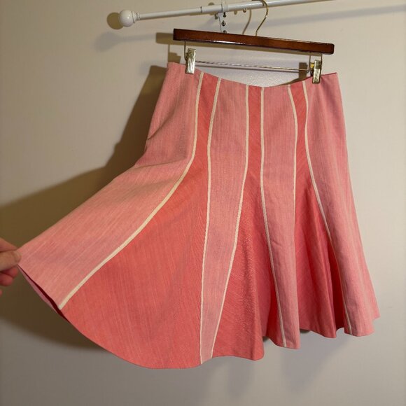 Tristan & Iseut Pink Flared Skirt - Women's Size Medium - Picture 2 of 8